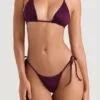 Santorini Prune Tie Side Bikini Bottom Santorini Prune Tie Side Bikini Bottom