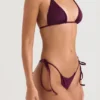 Santorini Prune Tie Side Bikini Bottom Santorini Prune Tie Side Bikini Bottom