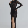 Sapphira Black Lace Asymmetric Maxi Dress – Limited Edition Sapphira Black Lace Asymmetric Maxi Dress – Limited Edition