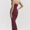 Sapphire Wine Gathered Maxi Dress