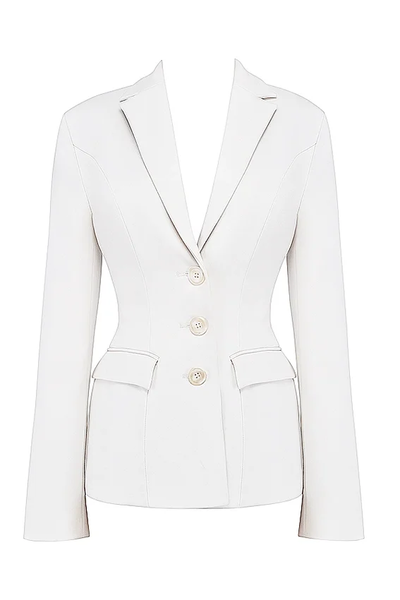 Sariah Ivory Contour Tailored Blazer Sariah Ivory Contour Tailored Blazer