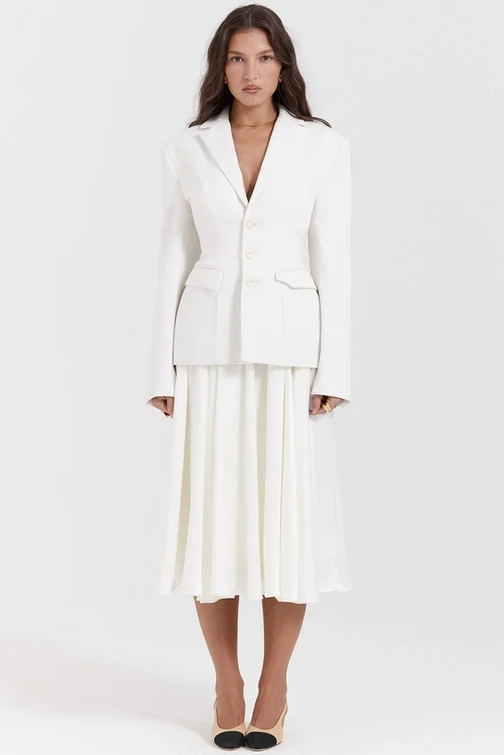 Sariah Ivory Contour Tailored Blazer Sariah Ivory Contour Tailored Blazer