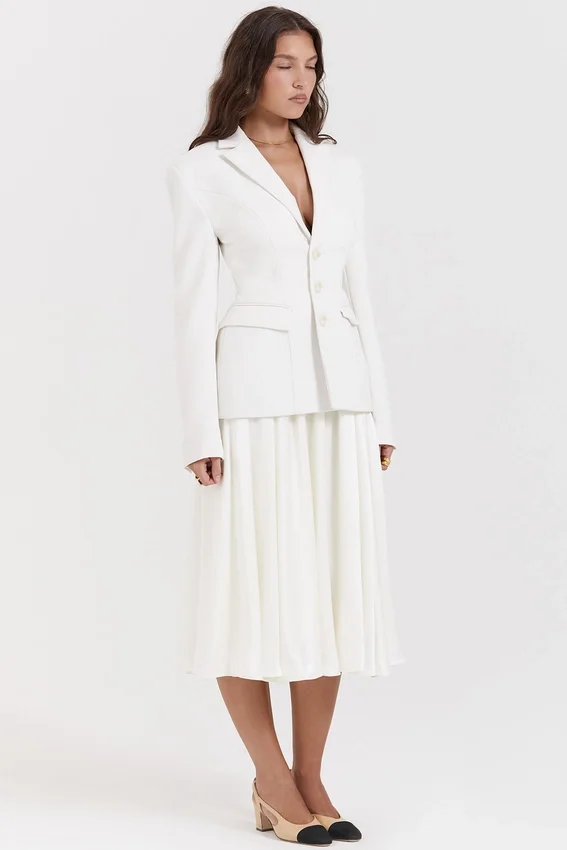 Sariah Ivory Contour Tailored Blazer Sariah Ivory Contour Tailored Blazer