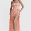 Sarina Apricot Ruffle Maxi Dress Sarina Apricot Ruffle Maxi Dress
