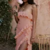 Sarina Apricot Ruffle Maxi Dress Sarina Apricot Ruffle Maxi Dress