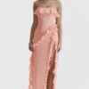 Sarina Apricot Ruffle Maxi Dress Sarina Apricot Ruffle Maxi Dress