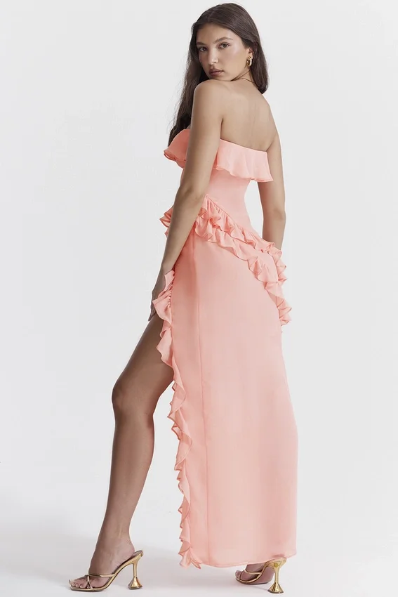 Sarina Apricot Ruffle Maxi Dress Sarina Apricot Ruffle Maxi Dress
