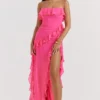Sarina Fuchsia Ruffle Maxi Dress Sarina Fuchsia Ruffle Maxi Dress