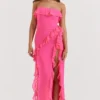 Sarina Fuchsia Ruffle Maxi Dress Sarina Fuchsia Ruffle Maxi Dress