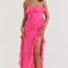 Sarina Fuchsia Ruffle Maxi Dress Sarina Fuchsia Ruffle Maxi Dress