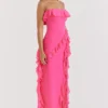 Sarina Fuchsia Ruffle Maxi Dress Sarina Fuchsia Ruffle Maxi Dress