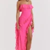 Sarina Fuchsia Ruffle Maxi Dress Sarina Fuchsia Ruffle Maxi Dress