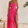 Sarina Fuchsia Ruffle Maxi Dress Sarina Fuchsia Ruffle Maxi Dress