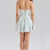 Sasha Pistachio Stretch Cotton Halter Neck Mini Dress Sasha Pistachio Stretch Cotton Halter Neck Mini Dress
