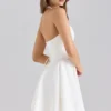 Sasha White Stretch Cotton Halter Neck Mini Dress Sasha White Stretch Cotton Halter Neck Mini Dress