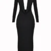 Saskia Black Draped Maxi Dress Saskia Black Draped Maxi Dress
