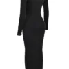 Saskia Black Draped Maxi Dress Saskia Black Draped Maxi Dress