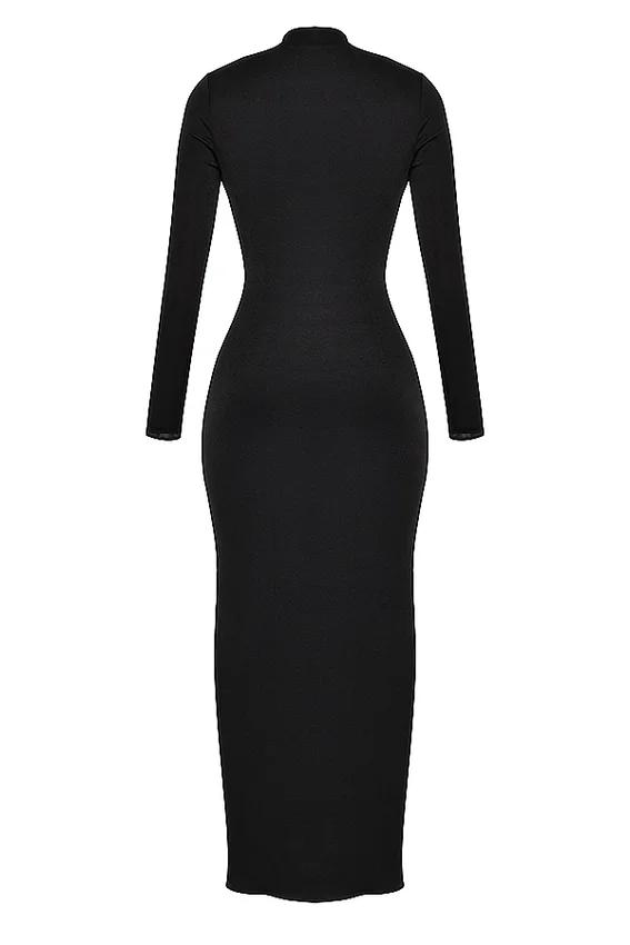 Saskia Black Draped Maxi Dress Saskia Black Draped Maxi Dress