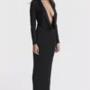 Saskia Black Draped Maxi Dress Saskia Black Draped Maxi Dress
