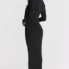 Saskia Black Draped Maxi Dress Saskia Black Draped Maxi Dress