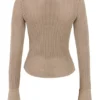 Savannah Taupe Knit Long Sleeve Top Savannah Taupe Knit Long Sleeve Top