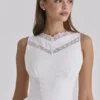 Scarlett White Embroidered Cotton Lace Trim Mini Dress Scarlett White Embroidered Cotton Lace Trim Mini Dress