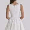 Scarlett White Embroidered Cotton Lace Trim Mini Dress Scarlett White Embroidered Cotton Lace Trim Mini Dress