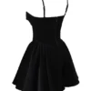 Selina Black Velvet Tulle Mini Dress Selina Black Velvet Tulle Mini Dress