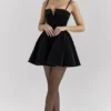 Selina Black Velvet Tulle Mini Dress Selina Black Velvet Tulle Mini Dress