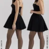 Selina Black Velvet Tulle Mini Dress Selina Black Velvet Tulle Mini Dress