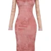 Seraphina Pink Print Corset Dress Seraphina Pink Print Corset Dress