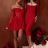 Alana Scarlet Off Shoulder Dress Alana Scarlet Off Shoulder Dress