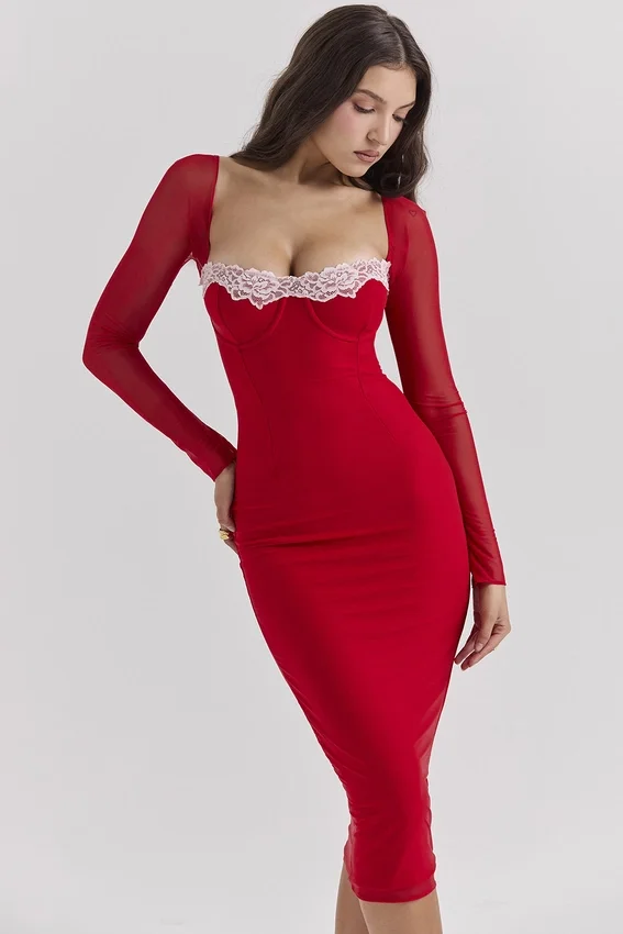 Seraphina Scarlet Corset Dress Seraphina Scarlet Corset Dress