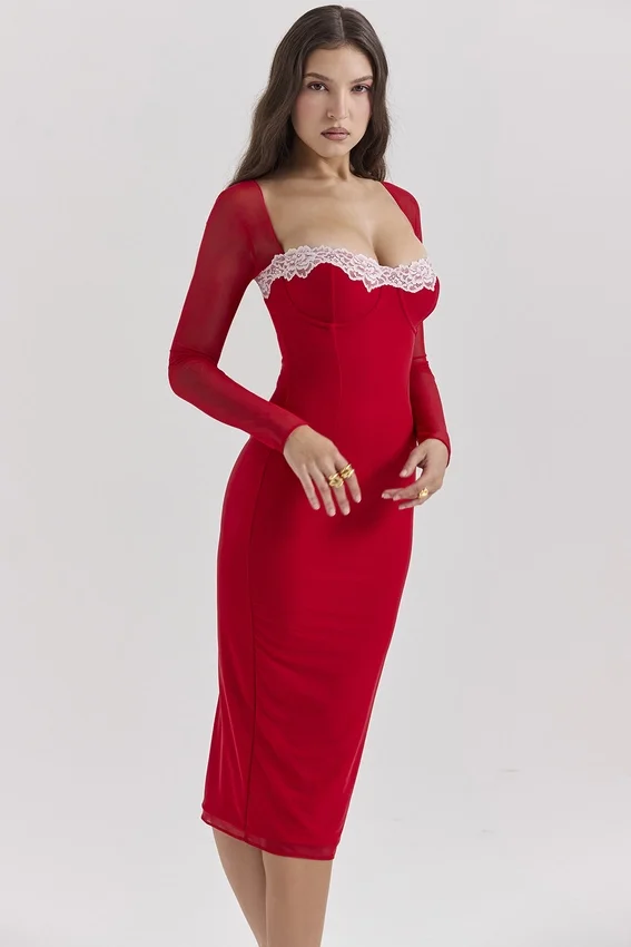 Seraphina Scarlet Corset Dress Seraphina Scarlet Corset Dress