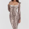 Seraphina Snake Print Corset Dress Seraphina Snake Print Corset Dress