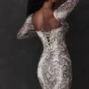 Seraphina Snake Print Corset Dress Seraphina Snake Print Corset Dress
