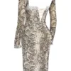 Seraphina Snake Print Corset Dress Seraphina Snake Print Corset Dress