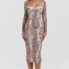 Seraphina Snake Print Corset Dress Seraphina Snake Print Corset Dress