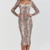 Seraphina Snake Print Corset Dress Seraphina Snake Print Corset Dress