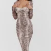 Seraphina Snake Print Corset Dress Seraphina Snake Print Corset Dress