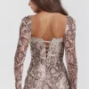 Seraphina Snake Print Corset Dress Seraphina Snake Print Corset Dress