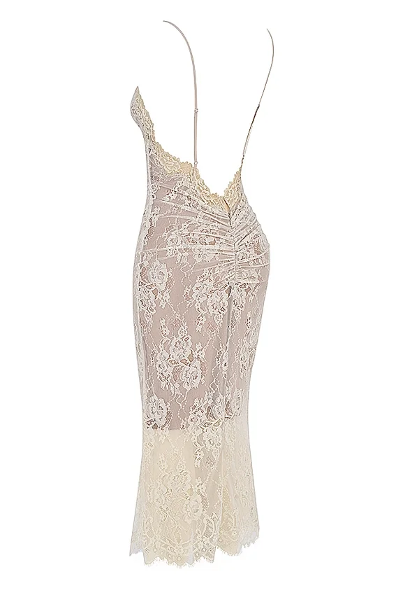Serelle Antique Ivory Lace Midi Dress Serelle Antique Ivory Lace Midi Dress