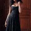 Seren Black Floral Lace Back Maxi Dress Seren Black Floral Lace Back Maxi Dress