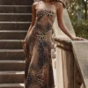 Seren Leopard Hand Beaded Embellished Maxi Dress Seren Leopard Hand Beaded Embellished Maxi Dress