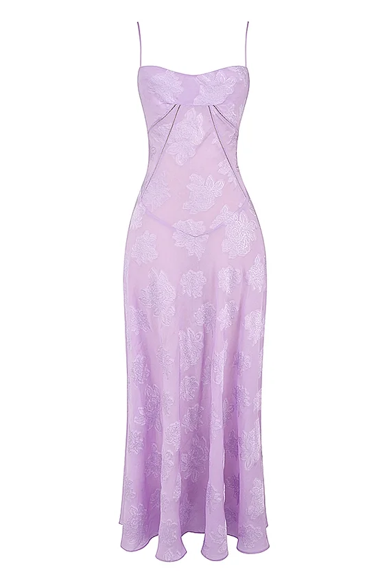 Seren Orchid Floral Lace Back Maxi Dress Seren Orchid Floral Lace Back Maxi Dress