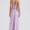 Seren Orchid Floral Lace Back Maxi Dress Seren Orchid Floral Lace Back Maxi Dress