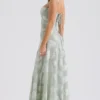 Seren Pistachio Floral Lace Back Maxi Dress Seren Pistachio Floral Lace Back Maxi Dress