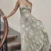 Seren Pistachio Floral Lace Back Maxi Dress Seren Pistachio Floral Lace Back Maxi Dress