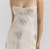 Seren Vanilla Embroidered Hand Beaded Floral Maxi Dress Seren Vanilla Embroidered Hand Beaded Floral Maxi Dress