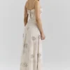 Seren Vanilla Embroidered Hand Beaded Floral Maxi Dress Seren Vanilla Embroidered Hand Beaded Floral Maxi Dress